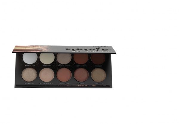 Тени для век INGRID Matt & Glam 10 оттенков нюд 27 г