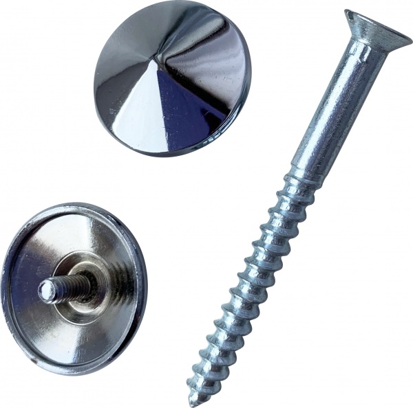 Тримач для дзеркала D18/4x30 сферичний хром 4 шт. Expert Fix