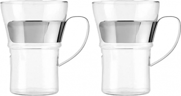 Набор стаканов со стальной ручкой Assam (4553-16) 350 мл 2 шт. Bodum 