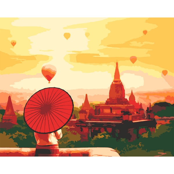 Картина по номерам Чарующая Бирма 953952 40x50 см Santi 