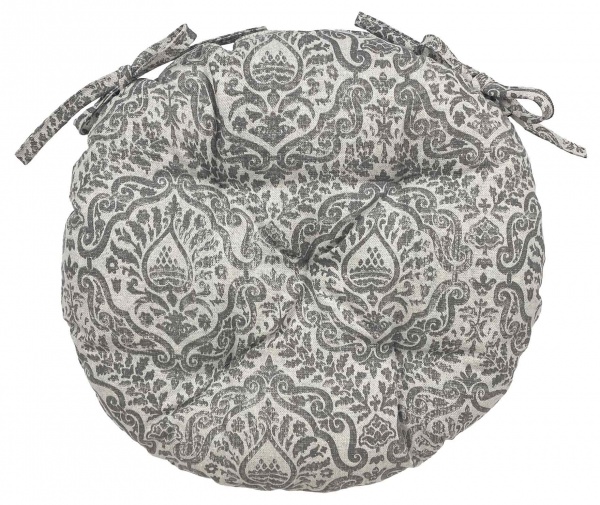 Подушка на стілець PERLA Вензель срібло La Nuit