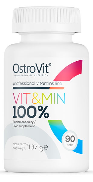 Витаминно-минеральный комплекс Ostrovit 100% Vit&Min 90 шт./уп. 