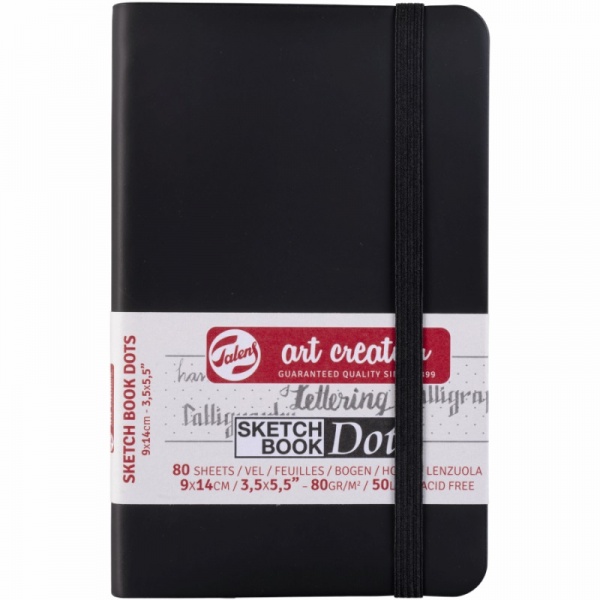 Блокнот для графики Rosa Talent Talens Art Creation Dots 9х14 см черный 9314401M 