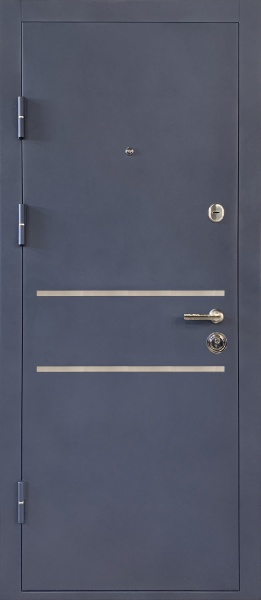 Дверь входная Министерство дверей КУ-Антрацит М грифель горизонт 2050x960 мм левая