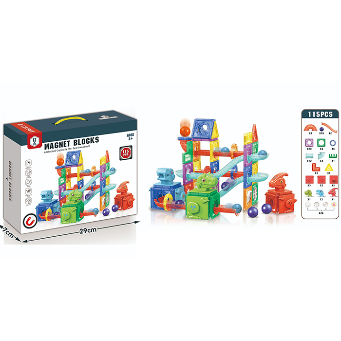 Конструктор магнітний IQHB Лабіринт з кульками 115 деталей HD128A