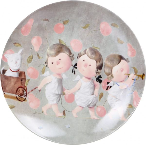 Блюдо для торта Ми веземо з собою кота 24 см 924-351 Gapchinska 