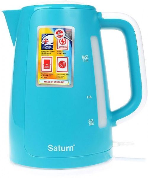 Електрочайник Saturn ST-EK8435 White/Blue 