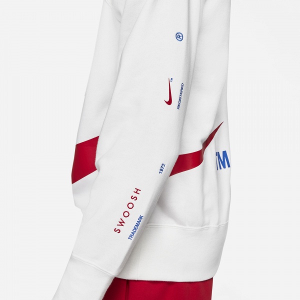 Світшот Nike M NSW SWOOSH SBB CREW DD5993-100 р. XL біло-червоний