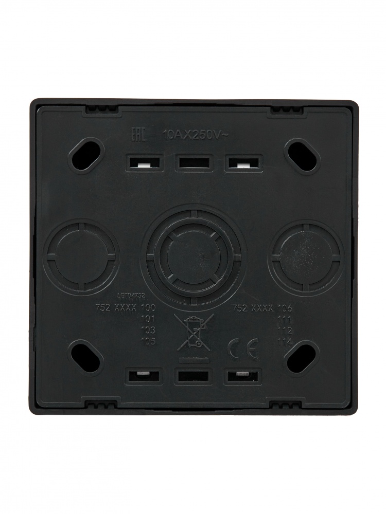 Вимикач одноклавішний Lezard LETO без підсвітки антрацит 752-4200-100