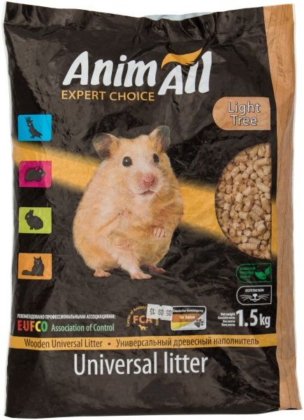 Наповнювач для котячого туалету AnimALL Універсал деревний 1,5 кг