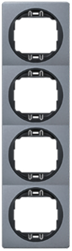 Рамка чотиримісна Aling-Conel Eon вертикальна античне срібло E6714,S1E