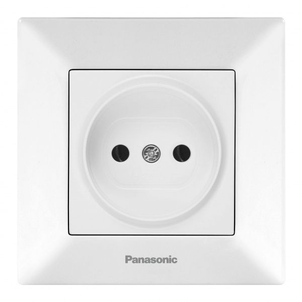Розетка без заземлення Panasonic Arkedia Slim без шторок білий 480200220