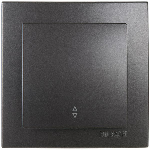Выключатель одинарный Nilson Touran проходной антрацит
