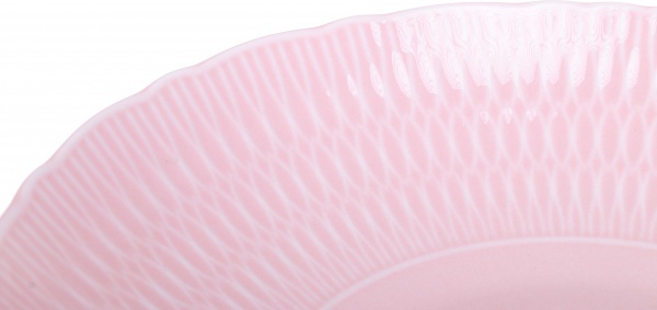 Тарілка супова Sofia 22 см порцелянова рожева Cmielow