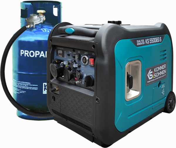 Электрогенераторная установка Konner&Sohnen 5 кВт / 5,5 кВт 230 В KS 5500iEG S бензингаз