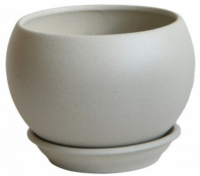 Вазон керамический Ориана-Запорожкерамика Шар крошка круглый 0,4 л бежевый (037-3-193) 