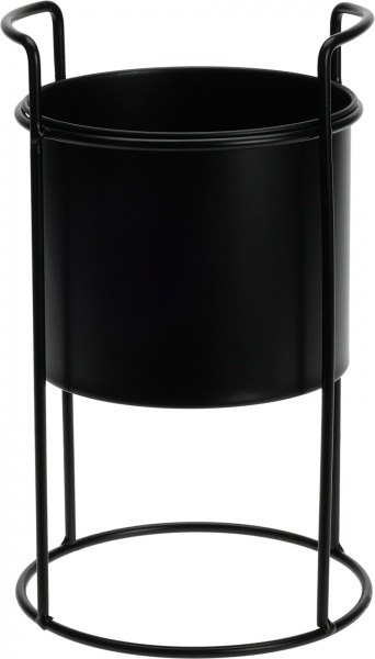 Кашпо круглый черный (QD1000810) 