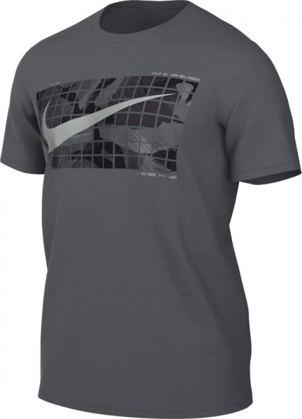 Футболка Nike M NK DF TEE CAMO FJ2446-068 р.L серый