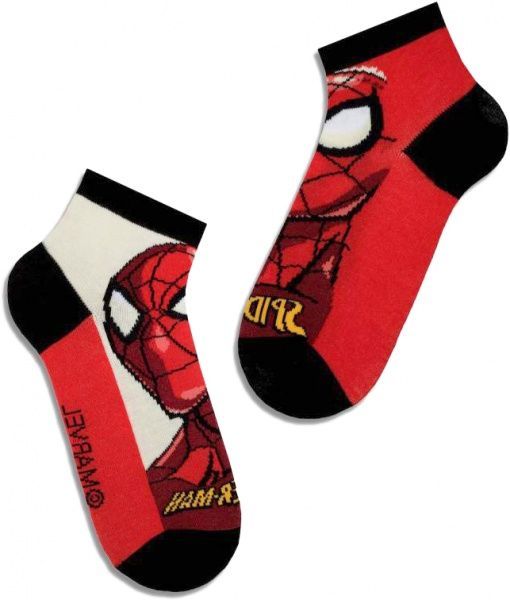 Шкарпетки Conte-Kids дитячі, CK MARVEL (короткі) 356 17С-133СПМ р.18 червоний із чорними вставками 