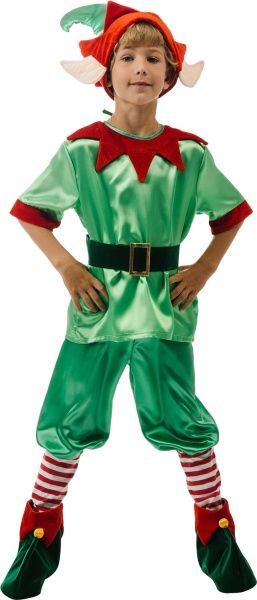 Костюм карнавальний КАРНАВАЛІЯ Ельф р.116-122 червоно-зелений 
