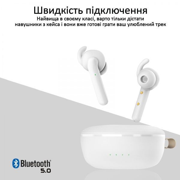 Навушники Promate Charisma Bluetooth 5 white (charisma.white) 