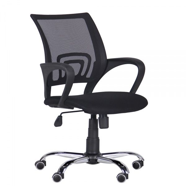 Кресло AMF Art Metal Furniture ВебХром Tilt спинка-сетка черный 