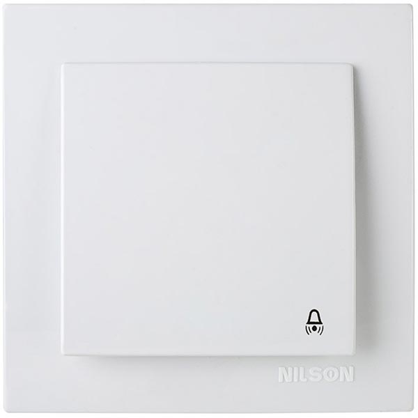 Кнопка дзвінка Nilson Touran без підсвітки 10 А 230В IP20 білий