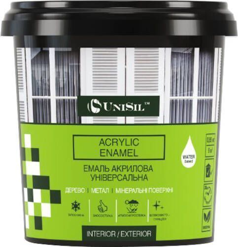 Акваемаль UniSil Acrilic Enamel біла шовковистий глянець 2кг
