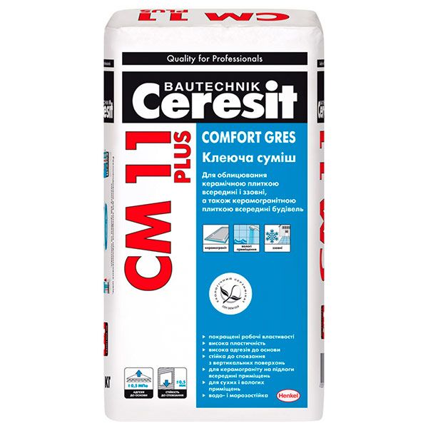 Клей для плитки Ceresit СМ 11 Plus 25кг