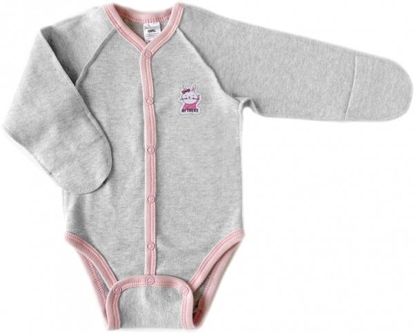 Боди для девочек для девочки Smil р.80 серый меланж 102719 