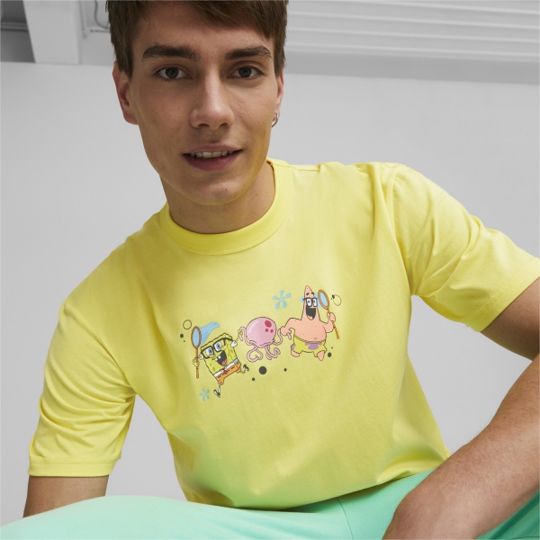 Футболка Puma PUMA X SPONGEBOB GRAPHIC TEE 53895860 р.S жовтий