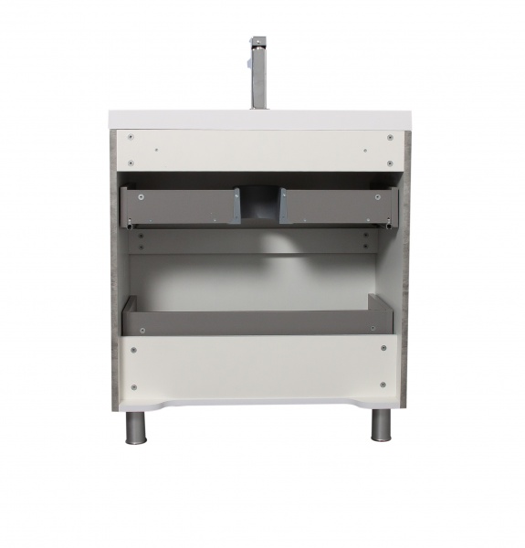 Тумба напольная Aqua Rodos Vista серый мрамор с умывальником Ваr 75 см