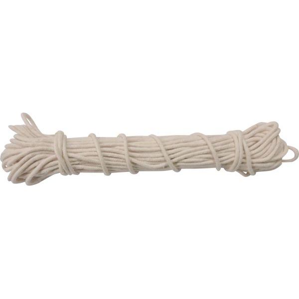 Шнур бавовняний плетений 5 мм 20 м білий 0,25 кг