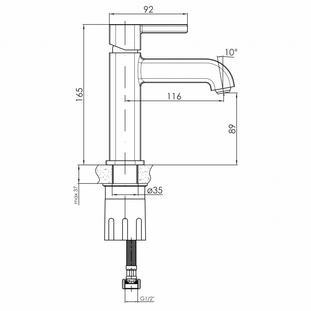Смеситель для умывальника BALEA, 25 мм, cromo
