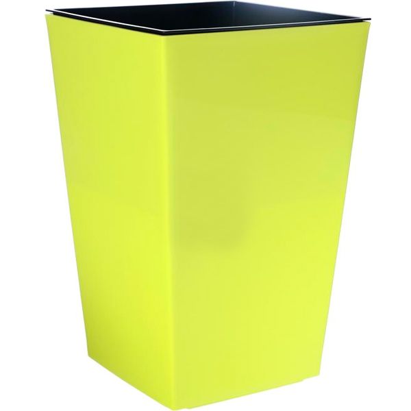 Горщик пластиковий Lamela Фінезія квадратний 12,8л лимонний 