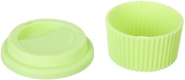 Чашка с силиконовой крышкой Green 290 мл, порцеляна