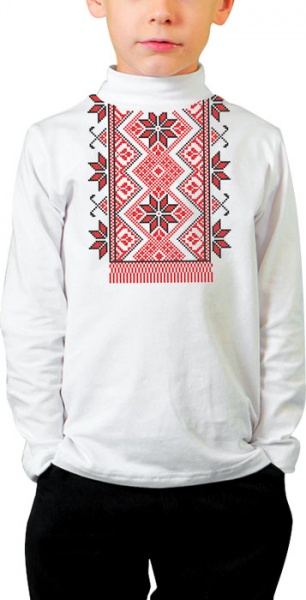 Гольф для мальчика DaNa-kids Вышиванка р.128 белый 156013 