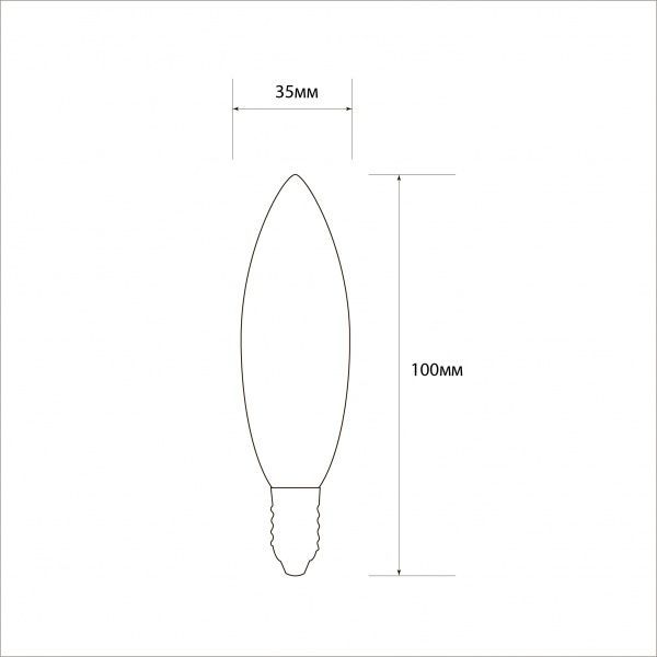 Лампа светодиодная Светкомплект FIL VII Gold C35 4 Вт E14 2500 К 220 В желтая 