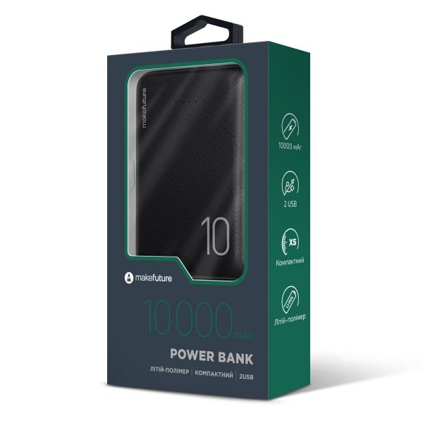 Универсальная мобильная батарея MakeFuture 10000 mAh (MPB-101BK) Black 