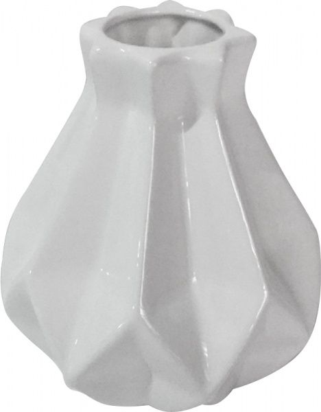 Ваза керамическая белая Оригами 4 Наша Кераміка