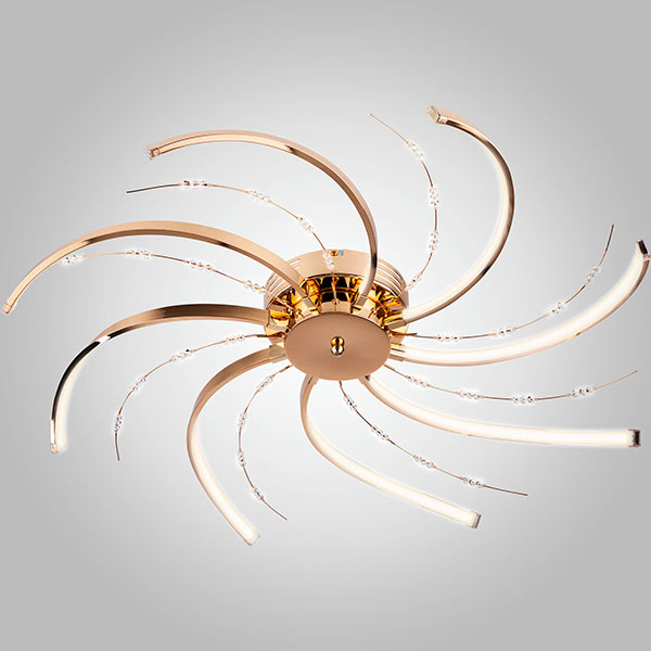 Люстра светодиодная Strotskis Twist 64 Вт золото 90054/8 