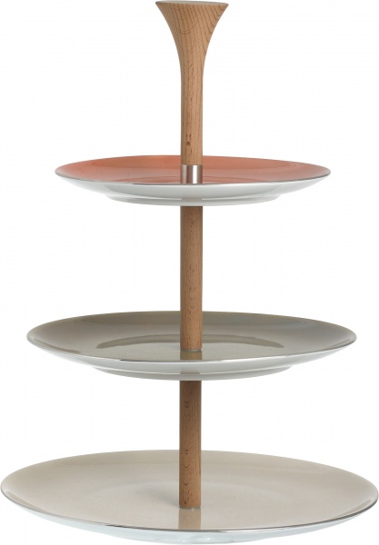 Фруктовниця 3-ярусна Metallics Polka 37 см P228-00-365 LSA 