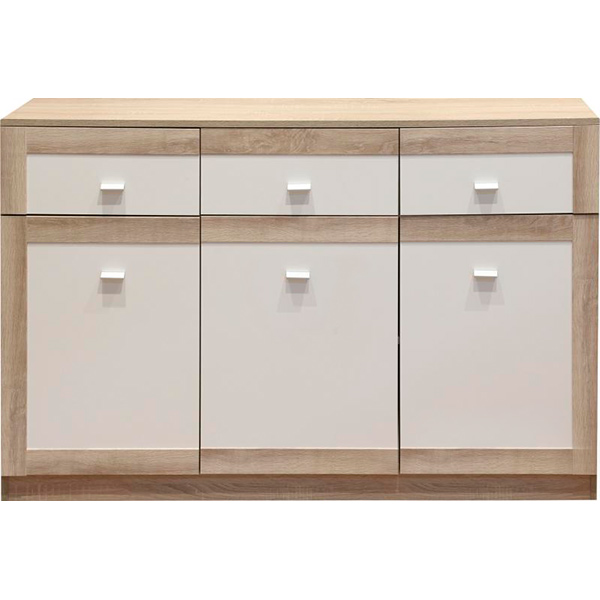 Комод Aqua Rodos Malaga 3S 3D /дуб сонома белый 