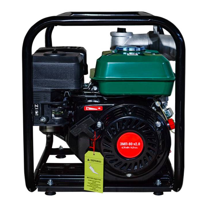 Мотопомпа бензинова Зеніт ЗМП-80 v2.0 3 дюйма 28м підйом 7м забір 196 см³