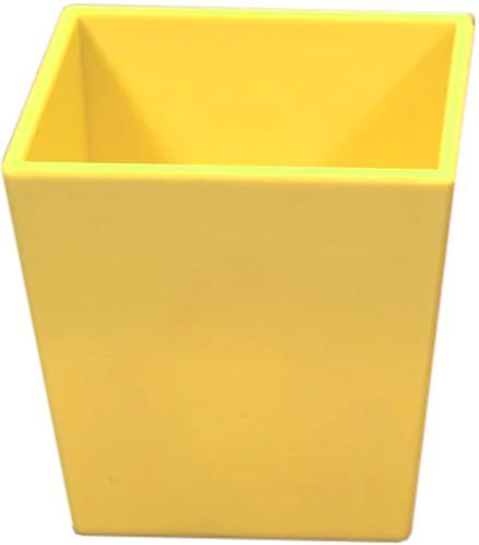 Кашпо Оранжерея для кактусів та сукулентів «Квадрат» квадратний 0,4л жовтий 