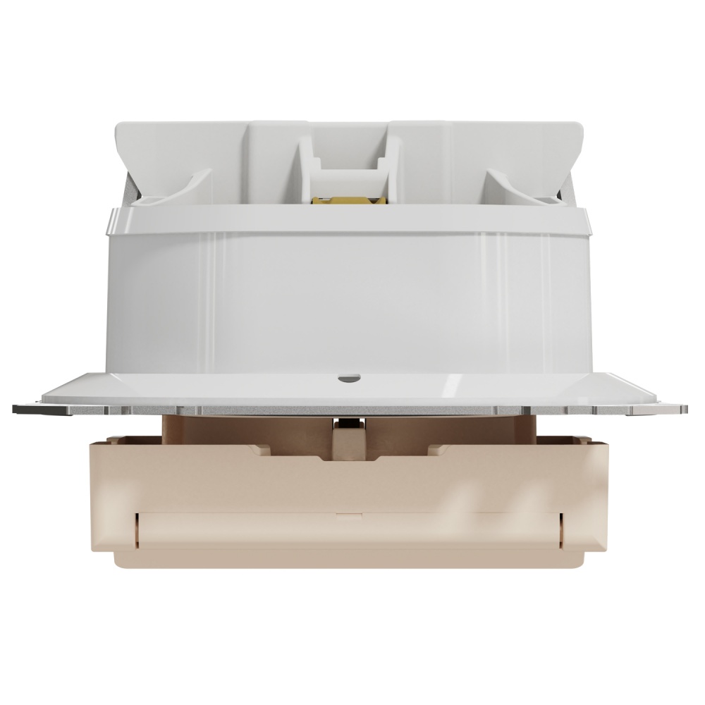 Розетка силова із заземленням Schneider Electric Sedna Design зі шторками з кришкою бежевий SDD212024