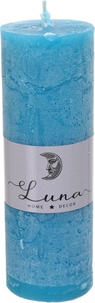 Свічка Рустік циліндр темно-бірюзовий C5516-3145 Luna