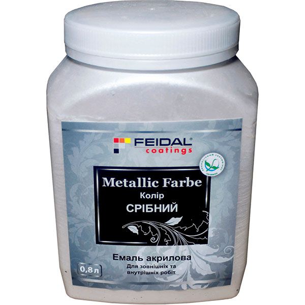Декоративна фарба Feidal Metallic Farbe срібний 0,8 л