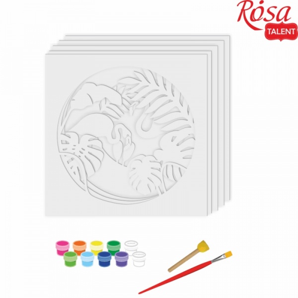 Набір для малювання картина 3D Фламінго (N0003512) 30х30 см Rosa Talent 