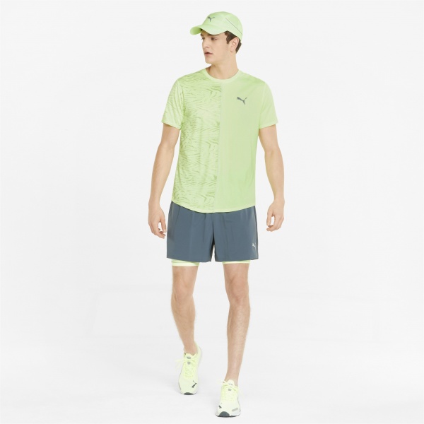 Футболка Puma RUN Graphic SS Tee M 52140237 р.XL жовтий